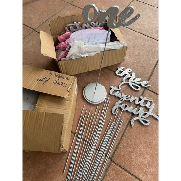 Set of 24 Table Numbers for wedding, party, holiday, Mr & Mrs Ribbon decoration - Picture 7 of 8